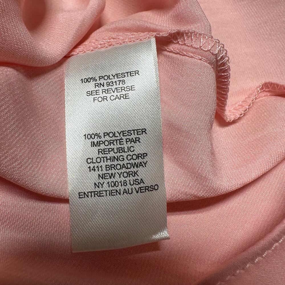 T Tahari Ruffled Blouse Pink Wind Women's Size X-Small New With Tags - Picture 7 of 10